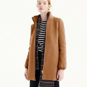 NWOT J.Crew Camel Coat in Italian Stadium-Cloth Wool